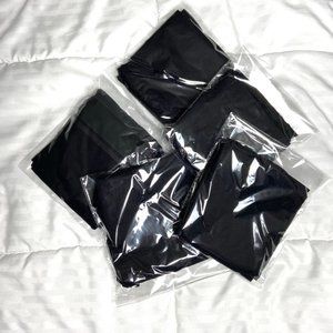 5 Pairs Control Top Sheer Pantyhose | Black